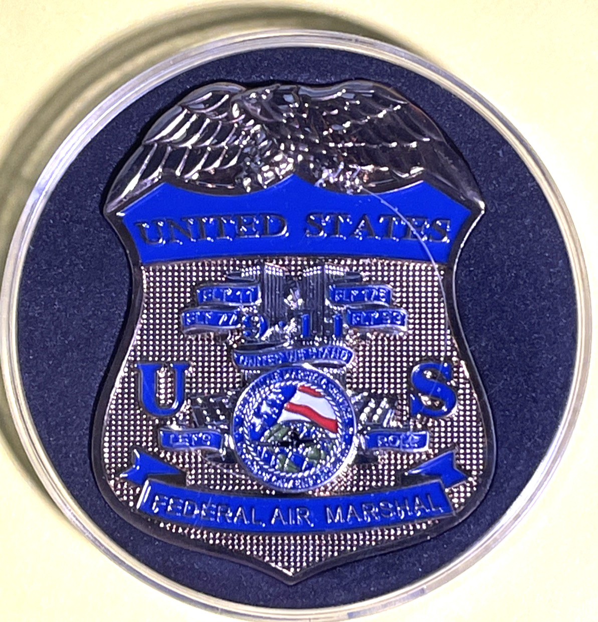 ✅🔥U.S. Federal Air Marshal Service - FAMS - 9/11 SAINT MICHAEL CHALLENGE COIN