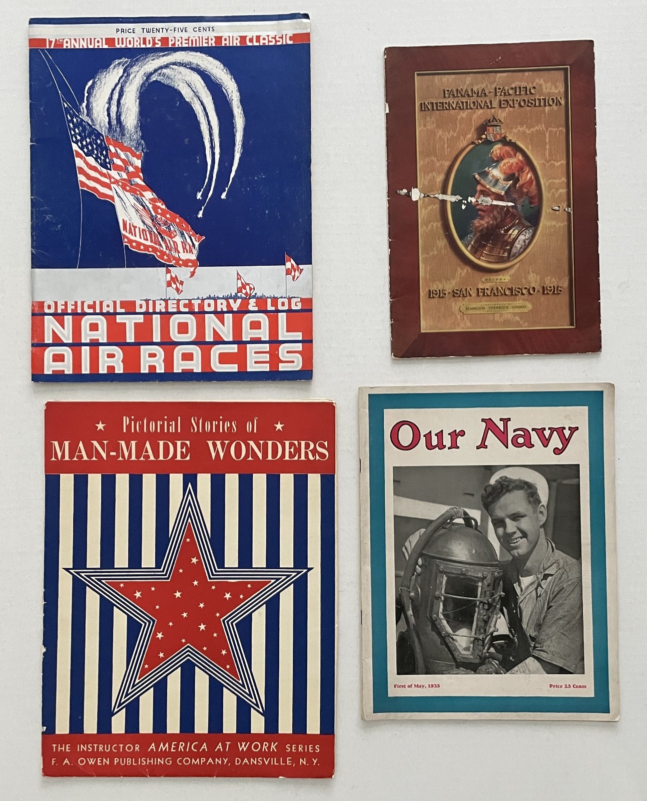 Vtg 1915-1937 Magazine Lot National Air Races Our Navy Panama Pacific Expo 4pc