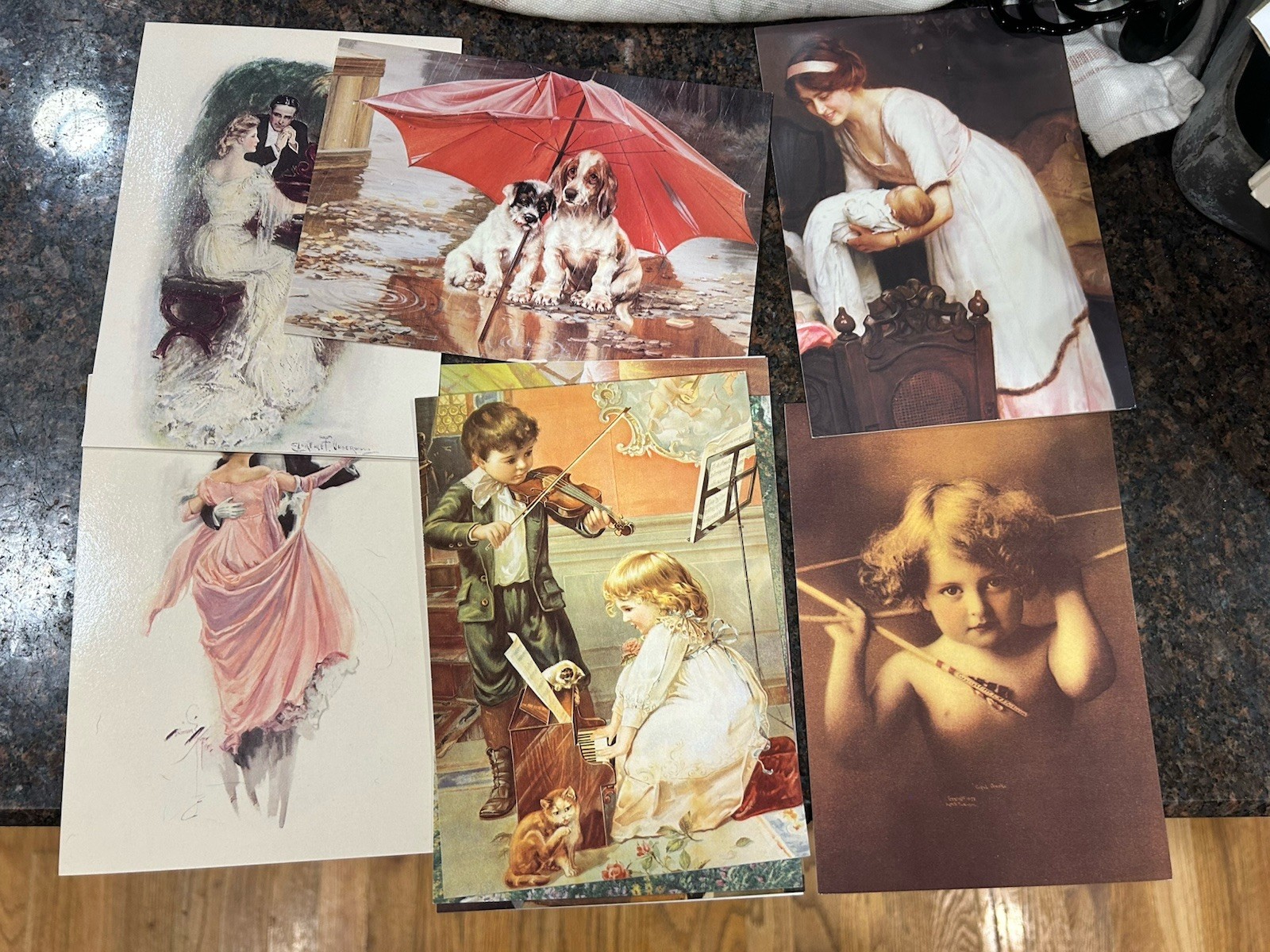 Victorian Greetings Vintage Greeting Card Lot Of 10, Unused With Envelopes