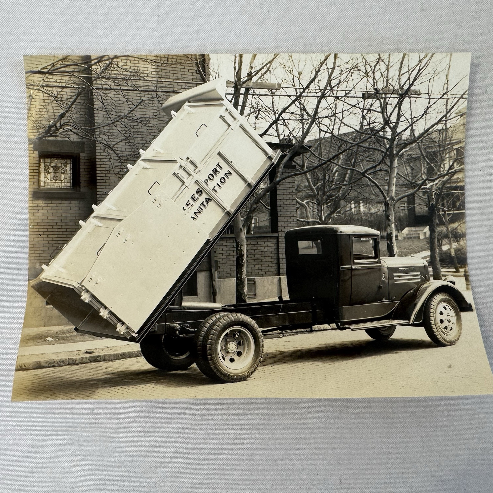 Old General Motors Dump Truck Sanitation McKeesport Photo 7X9 Fast Ship