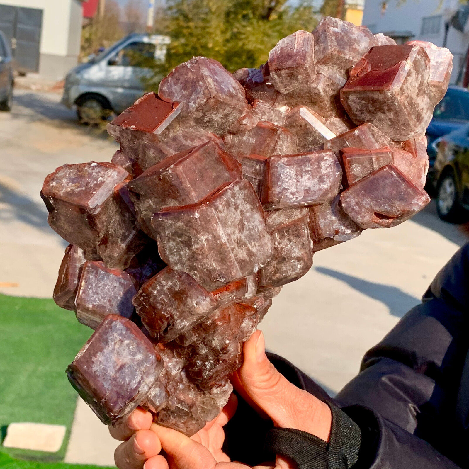 6.1LB Rare special cube chocolatecalcite quartz crystal healing specimen