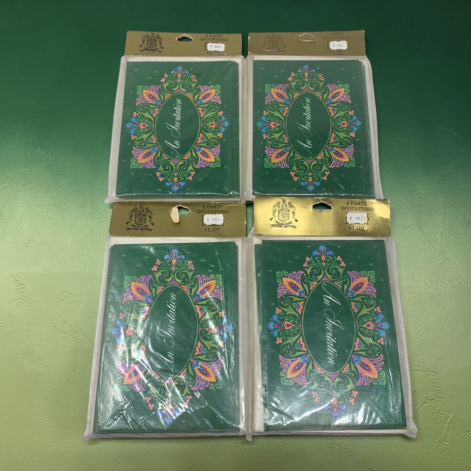 Lot 4 Vintage Lilac Hedges Party Invitations Sealed NOS Preppy Green Stationery Lot 4 Vintage Lilac Hedges Party Invitations Sealed NOS Preppy Green Stationery