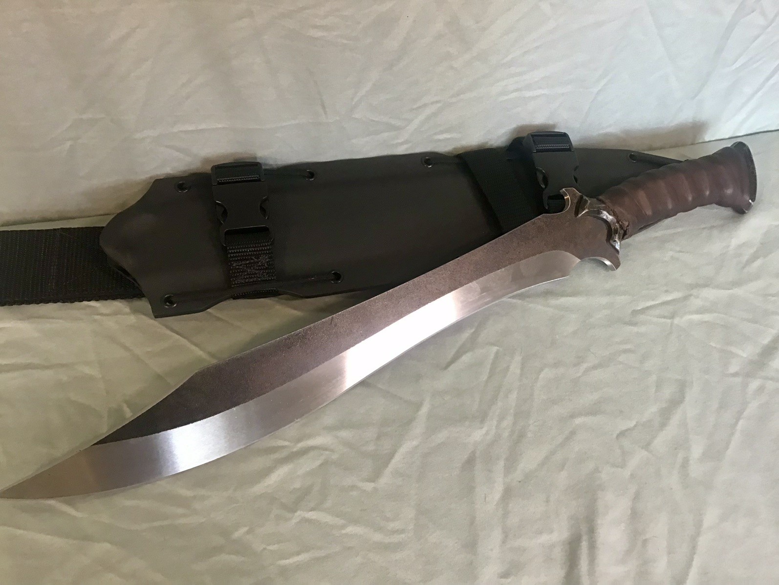 Zombie Tools Belmont - Raw Satin Finish - Brown Leather, One of A Kind