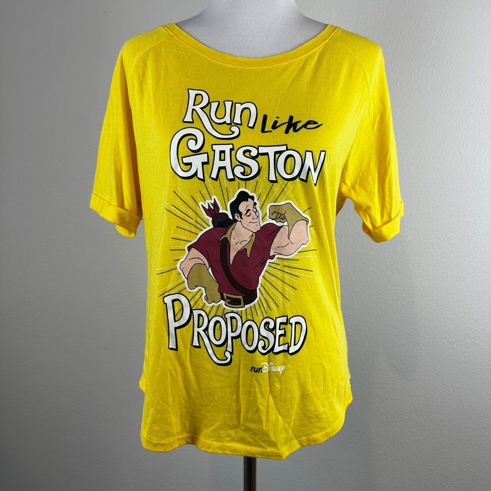 Run Disney Shirt PRINCESS Marathon 2020 Run Like Gaston Proposed Shirt Size M