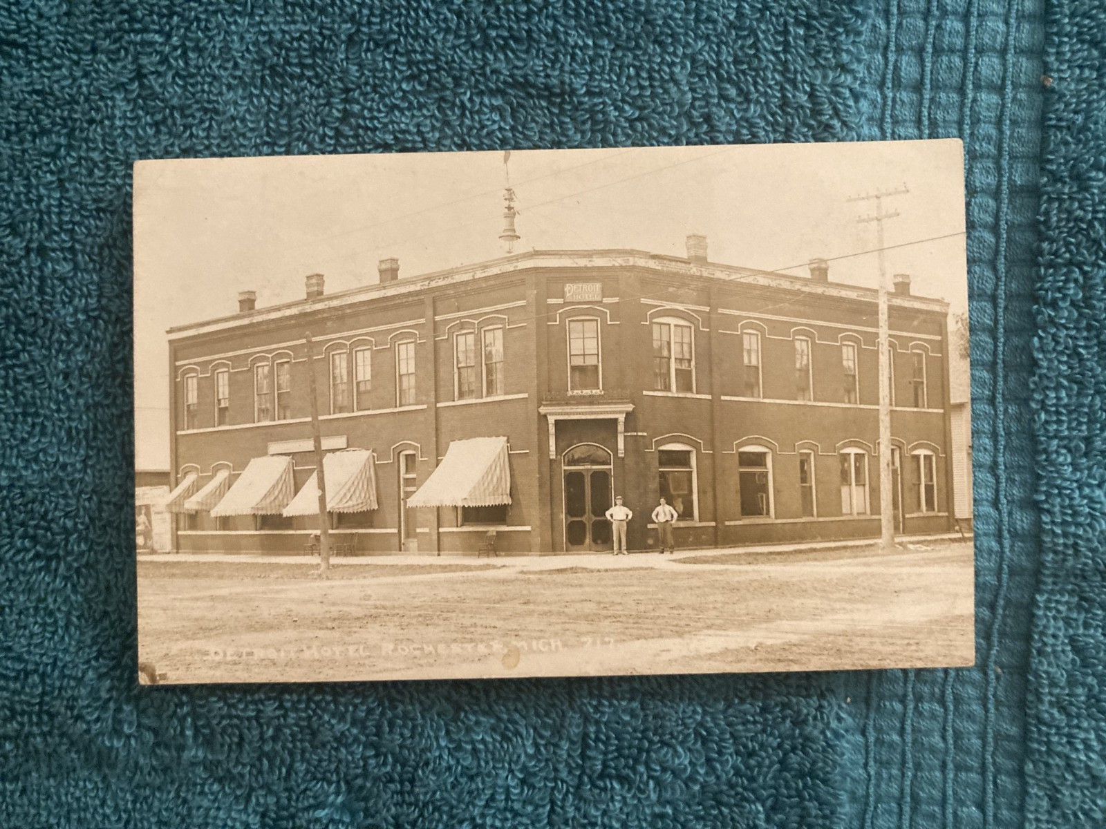 Rochester Michigan Detroit Hotel 1st & Main St Photo Posted 1911 Harbor Beach Mi