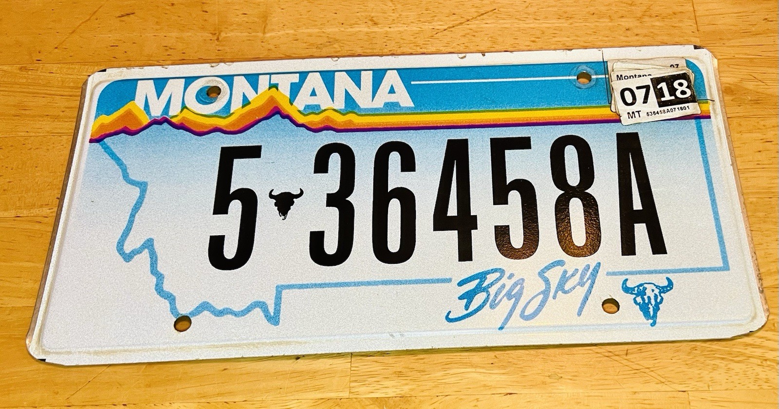 Embossed Montana 5 36458A Big Sky License Plate 2018 Embossed Montana 5 36458A Big Sky License Plate 2018