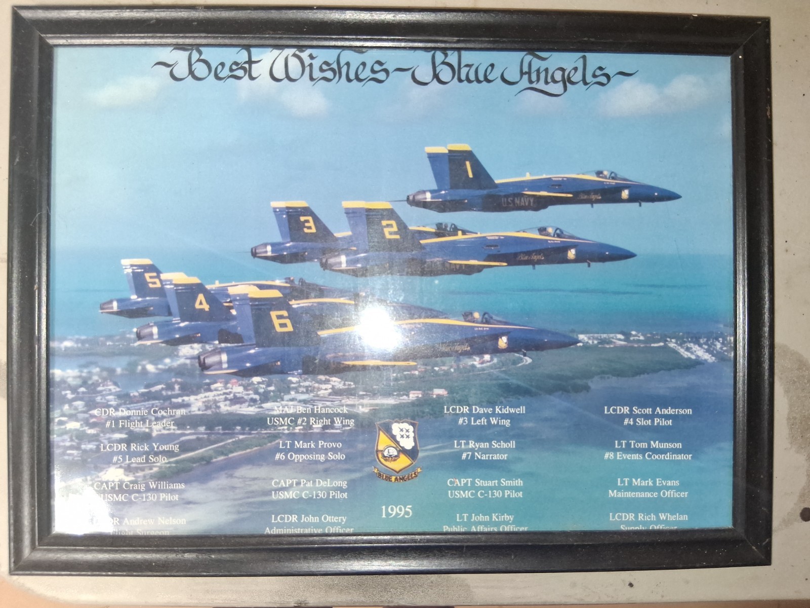 Best Wishes Blue Angels Framed Poster Print