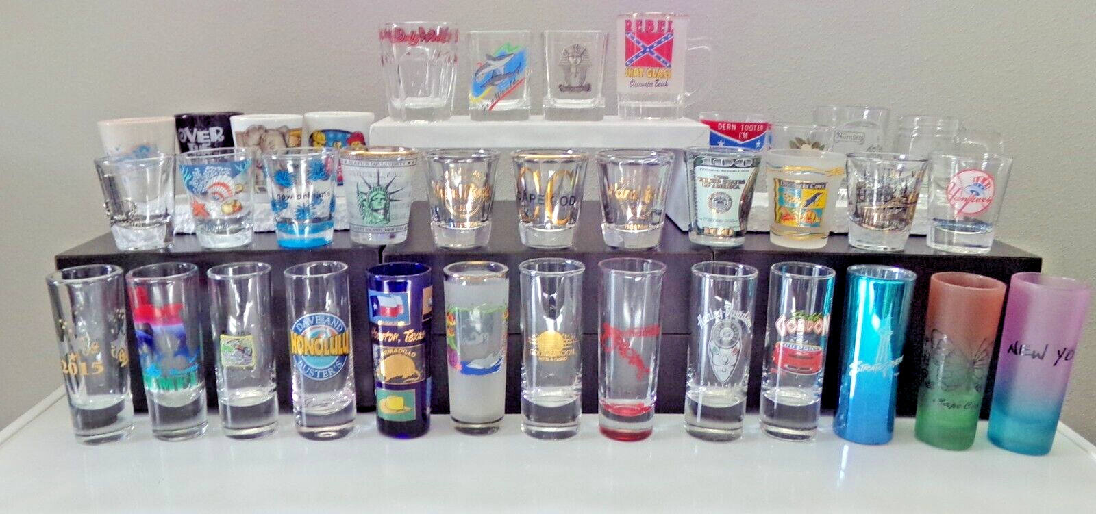 36 Shot Glasses and Shooters - Various Cities, States, Theme Parks