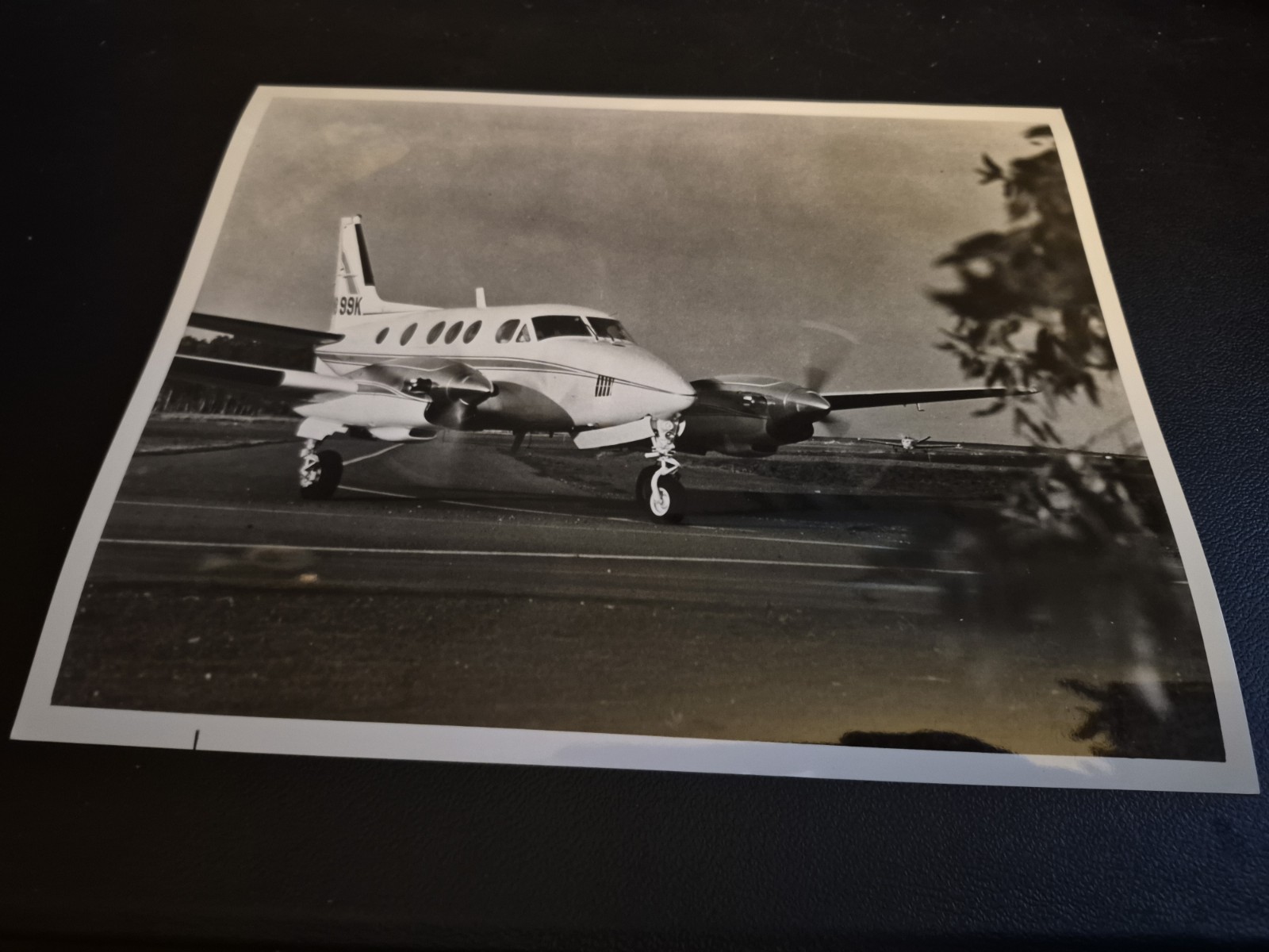 Beechcraft King Air B90 8x10 Black And White Photo 