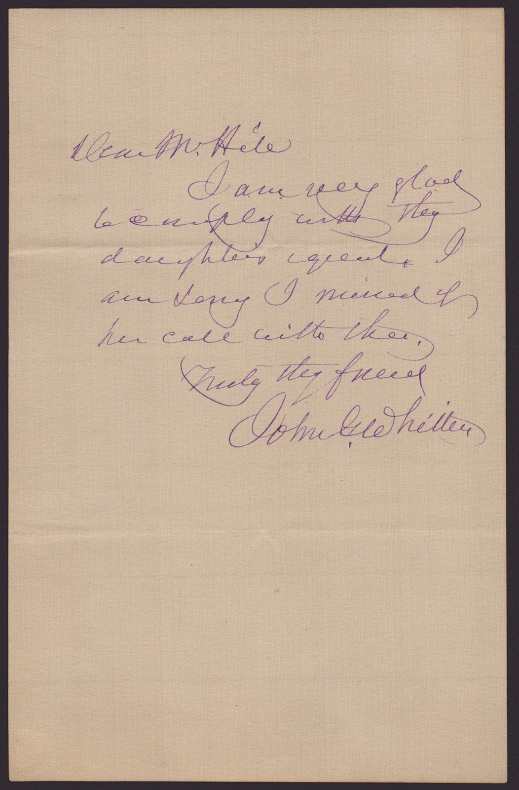JOHN GREENLEAF WHITTIER - AUTOGRAPH LETTER SIGNED