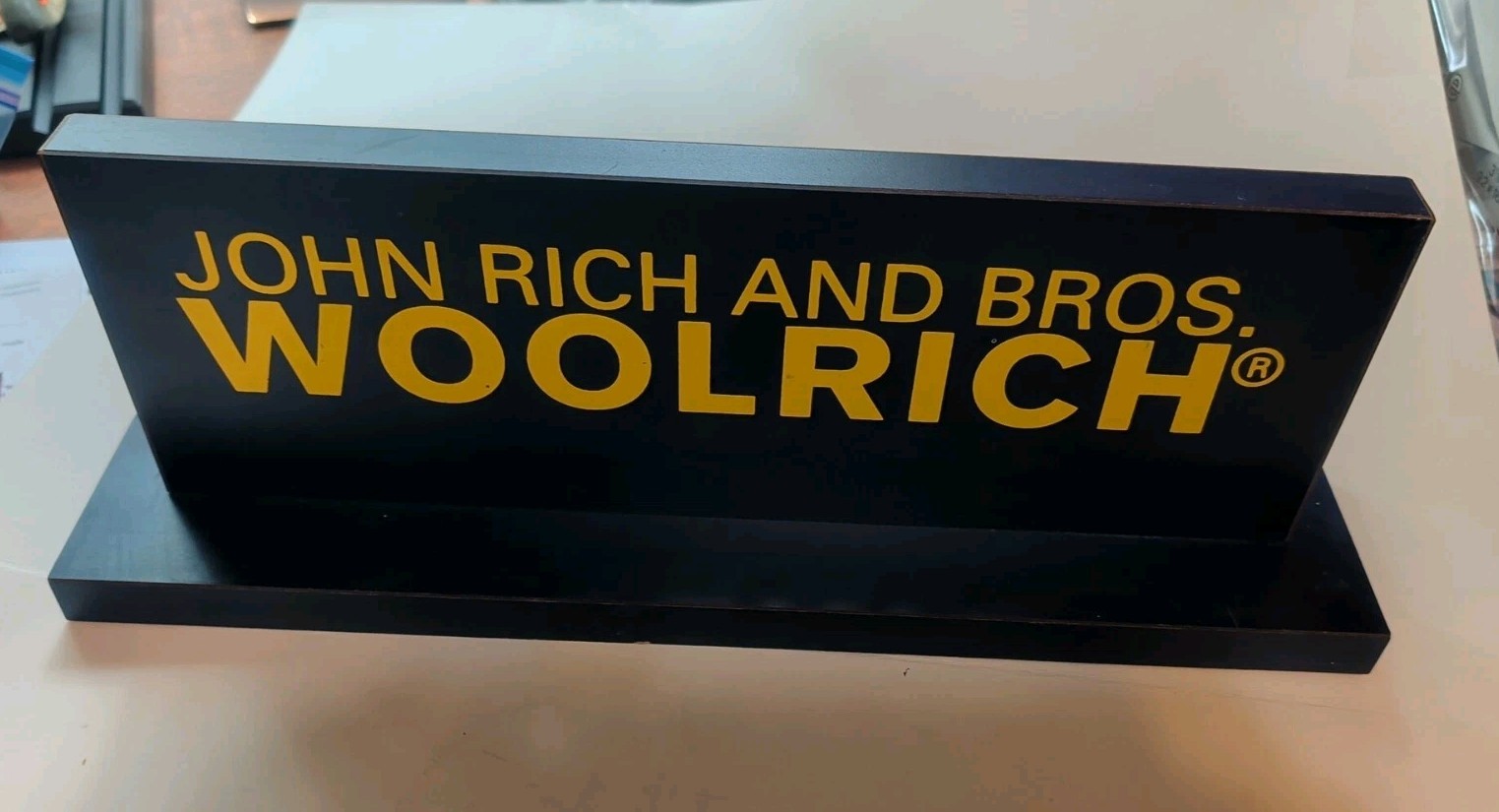Rare Vintage John Rich And Bros WOOLRICH Display Sign Duluth Minnesota Store