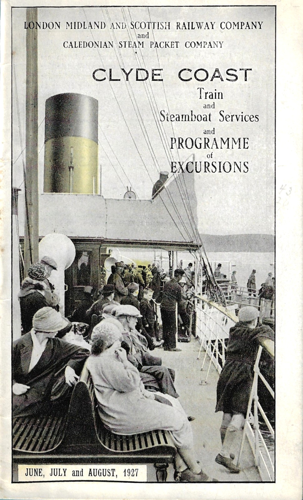 1927 LMS & Caledonian Steam Packet Clyde Coast Train & Steamboat Services Bookle
