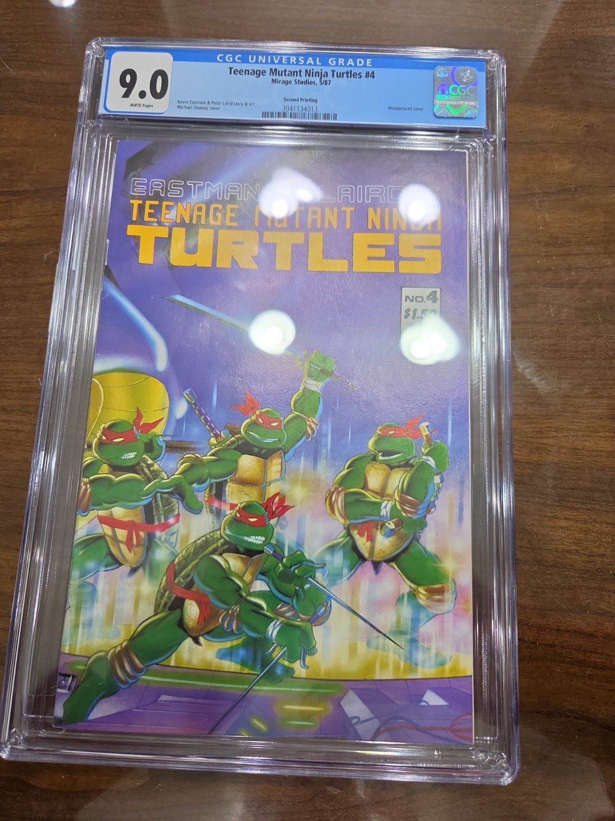 Teenage Mutant Ninja Turtles # 4 Second Edition Cgc 9.0 White Pages