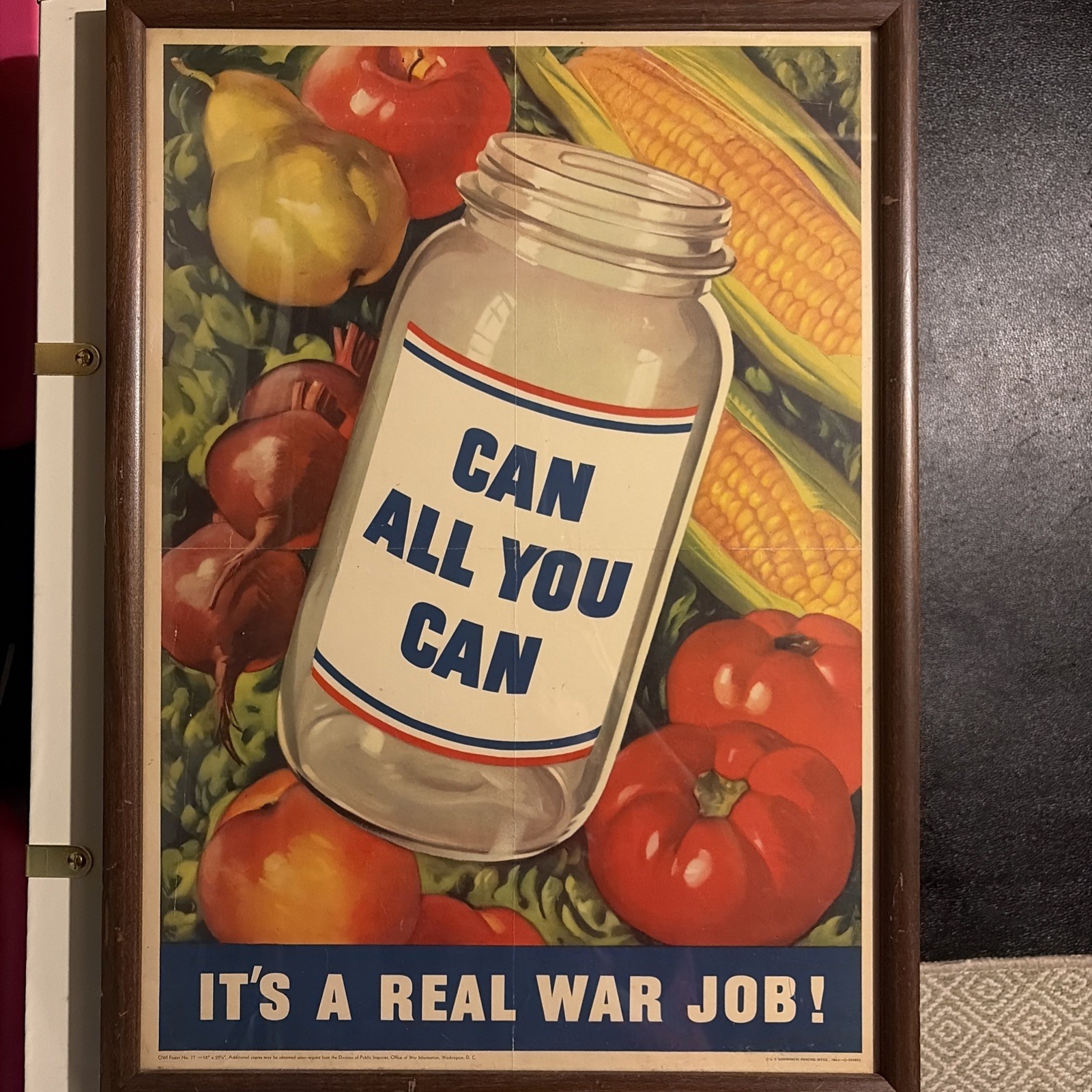 Vintage 1943 WWII US Homefront Poster: 