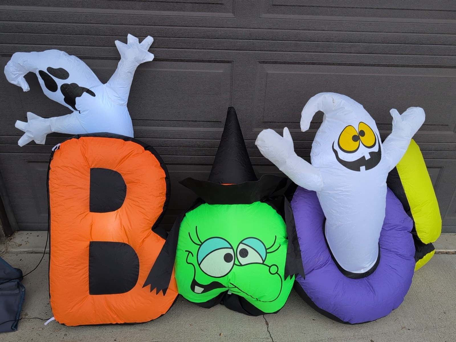 Halloween Inflatable BOO Witch Ghost Lights 