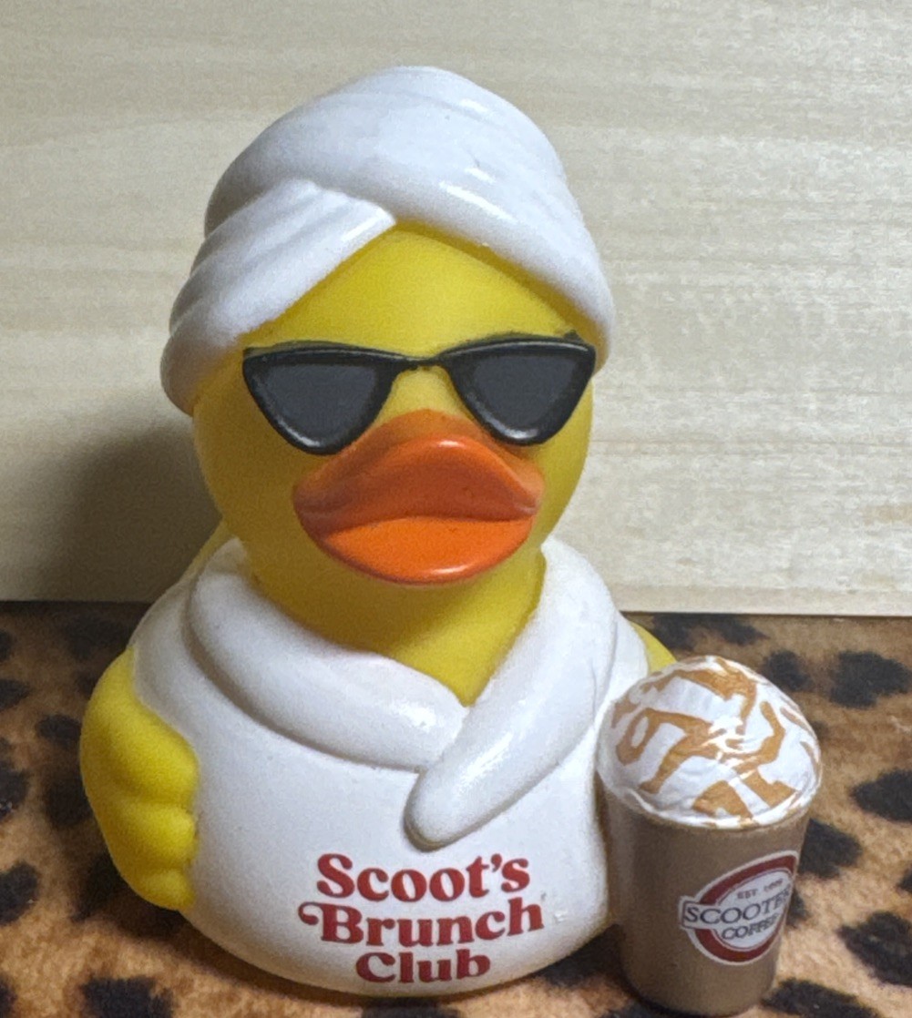 New  Scooter’s Coffee Rubber Ducky Duck Limited Promo Collectible Brunch Club
