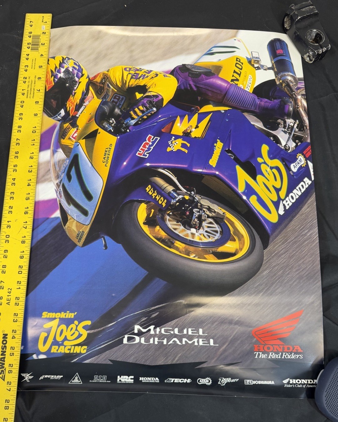 Vintage Smokin Joes Racing Miguel Duhamel Honda HRC Poster 26 X 19 Vintage Smokin Joes Racing Miguel Duhamel Honda HRC Poster 26 X 19