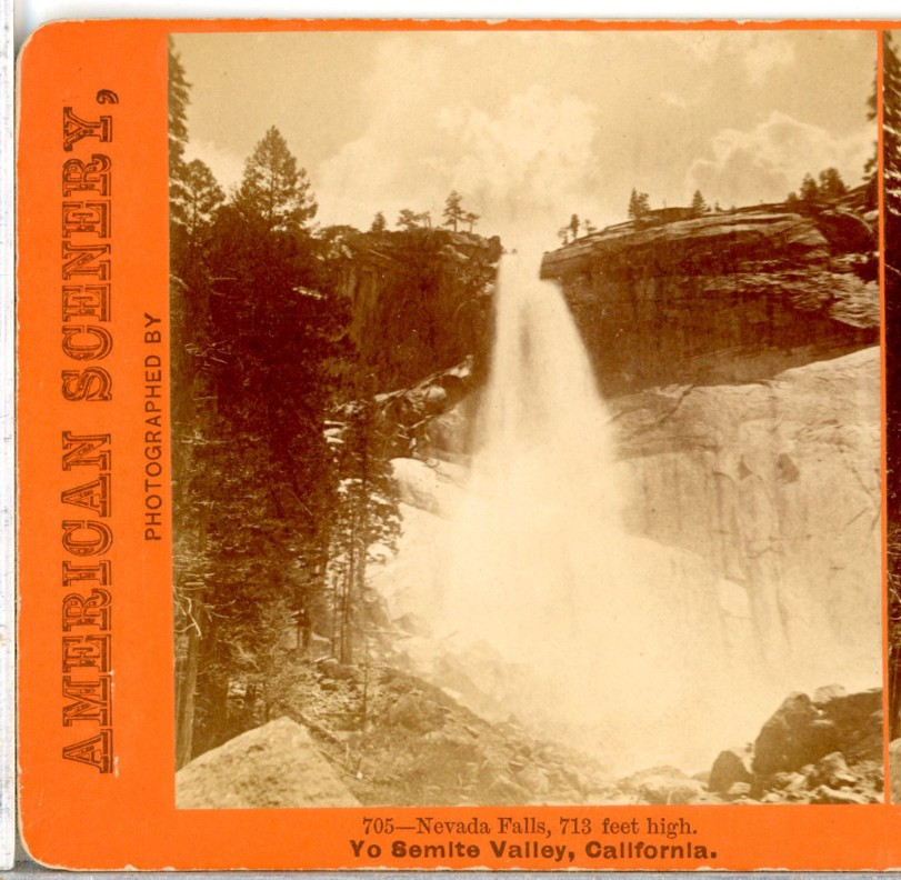 Nevada Falls 713 Ft High, Yosemite Valley, Cal--C.L. Pond Stereoview S52