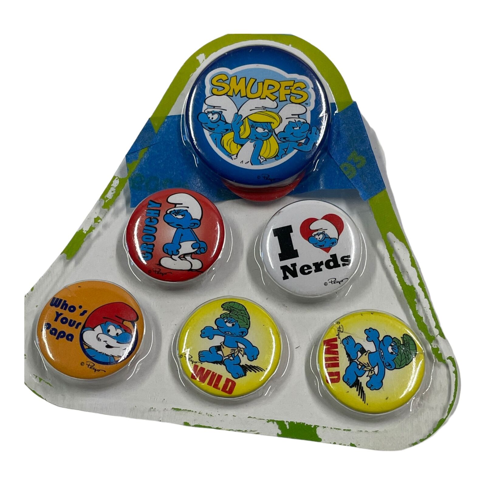 The Smurfs 6 Button Pins Pack 2009 Peyo