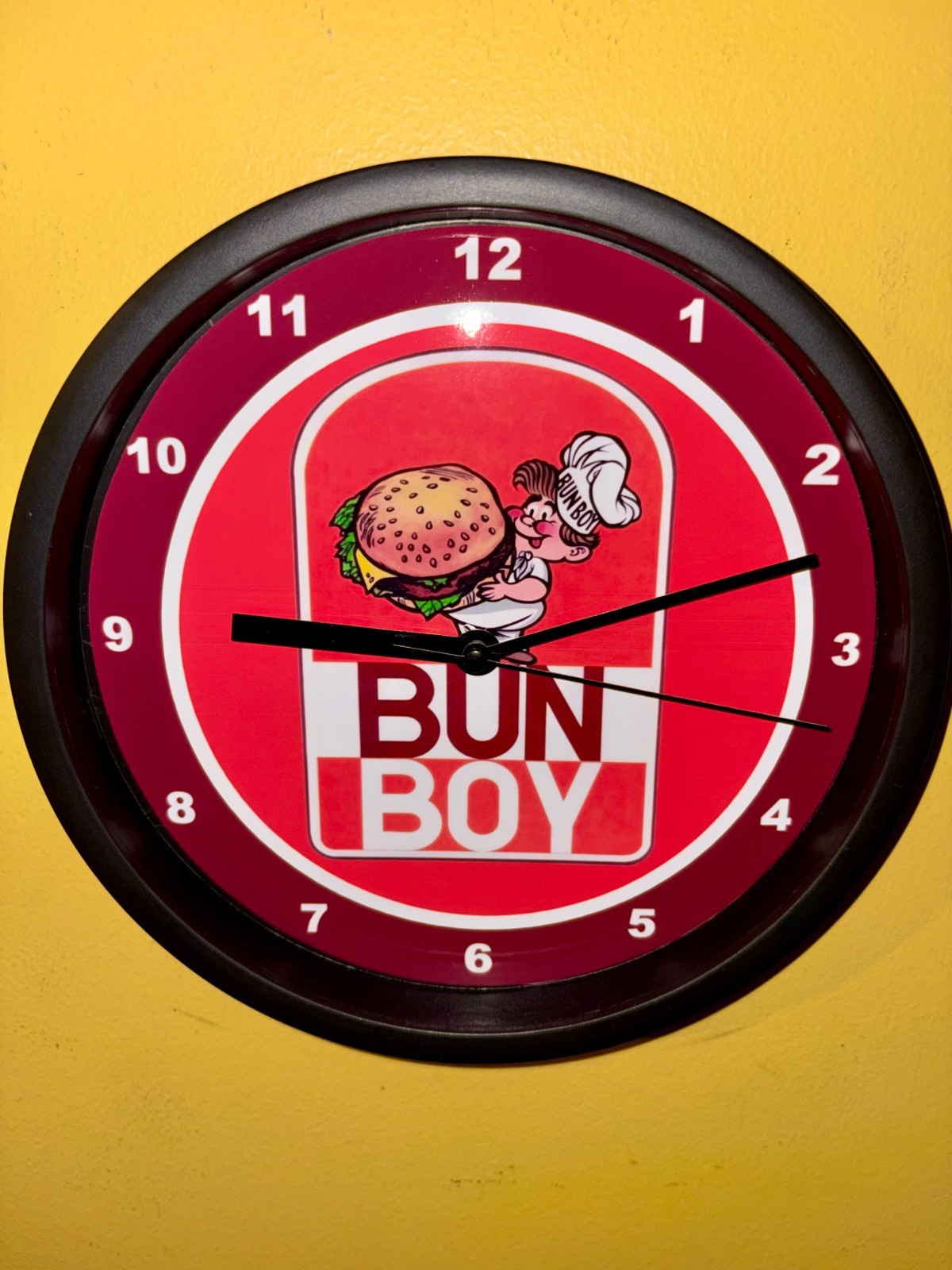 Bun Boy Hamburgers Baker California Restaurant Diner Kitchen Clock Sign
