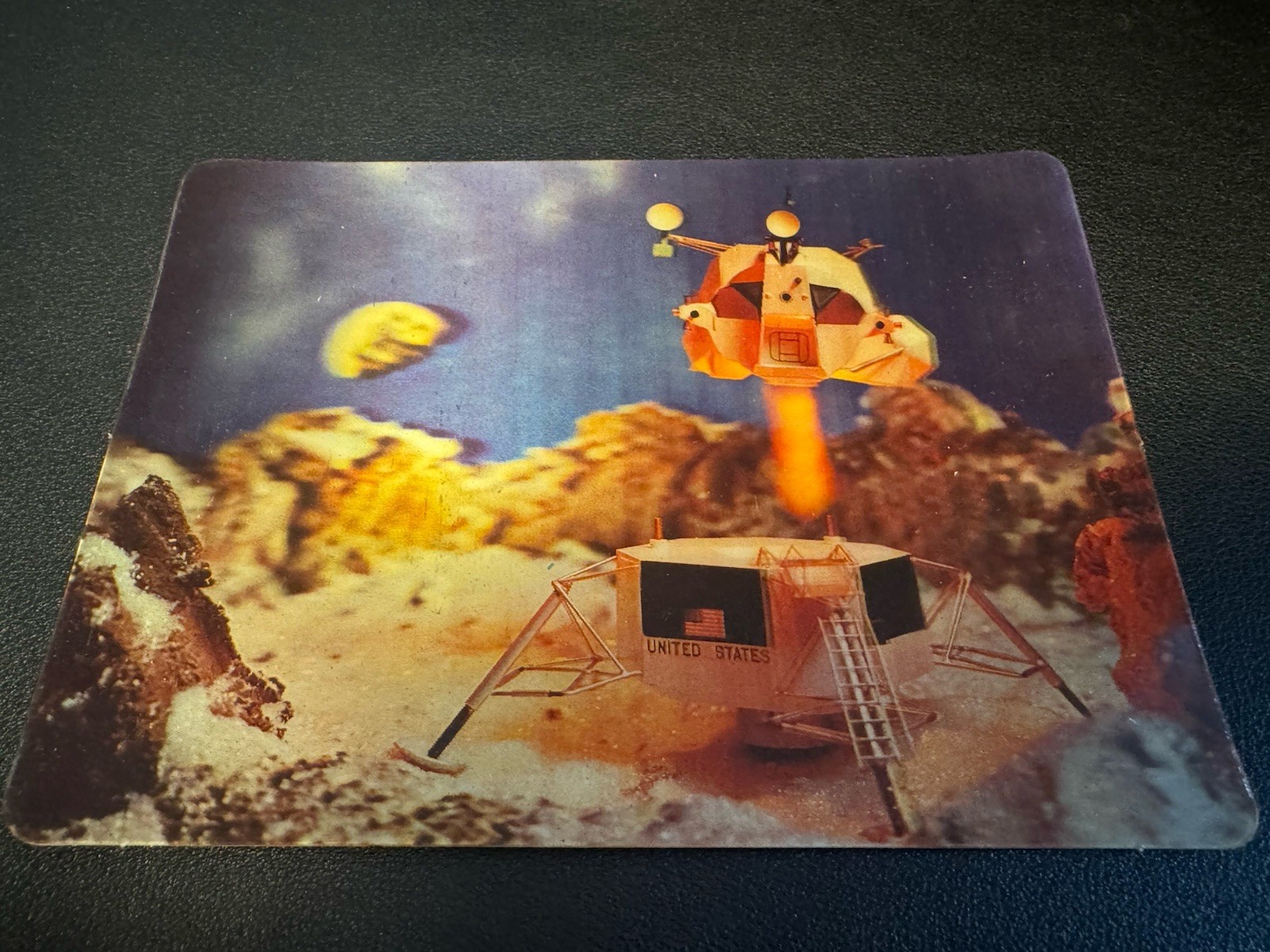 Vintage Apollo Moon 3D Xograph Postcard Moment of Truth Lunar Ascent SK-3D-62A⁠