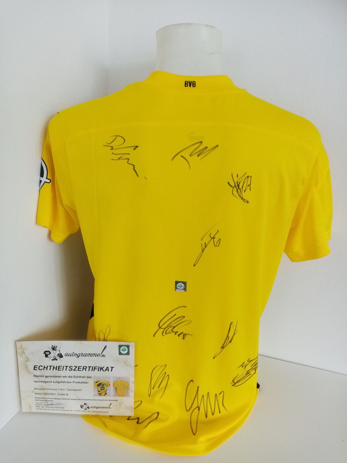 Bvb Jersey 2020/2021 Teamsigniert Borussia Dortmund Autograph COA New Puma M