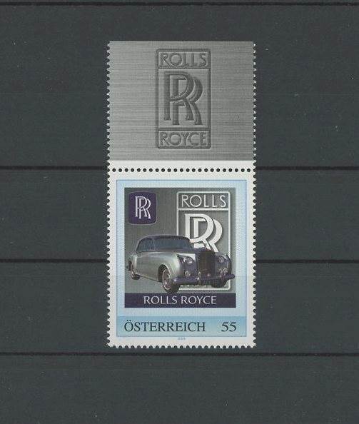AUSTRIA PM CARS ROLLS ROYCE OLDTIMER MNH PERSONALIZED STAMP RARE /m3758