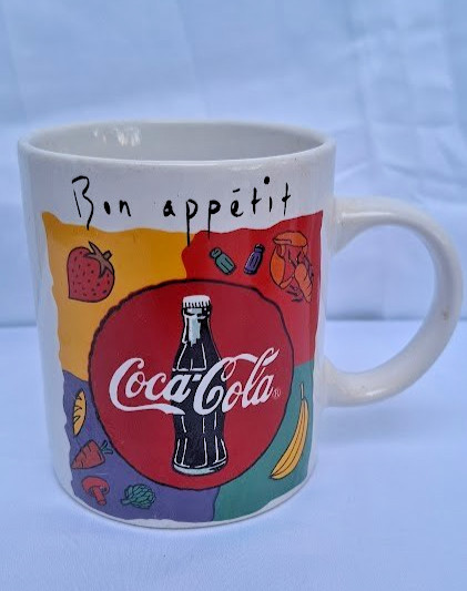 Coca Cola Vintage 1997 Bon Appetit 10oz Cup Coffee Mug By Gibson