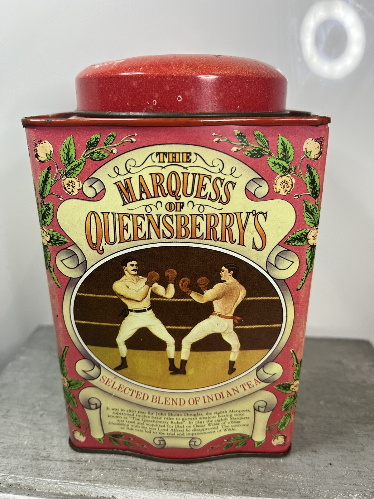 The Marquess of Queensberry\'s Tea Vintage EMPTY Collectible Tin Container 