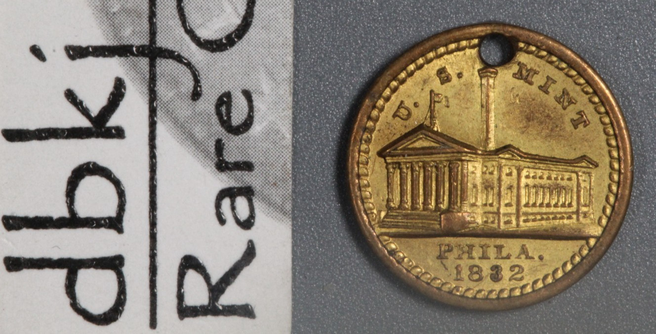 1832 Philadelphia - US Mint - Lord\'s Prayer - Mini Token Charm - Details Holed