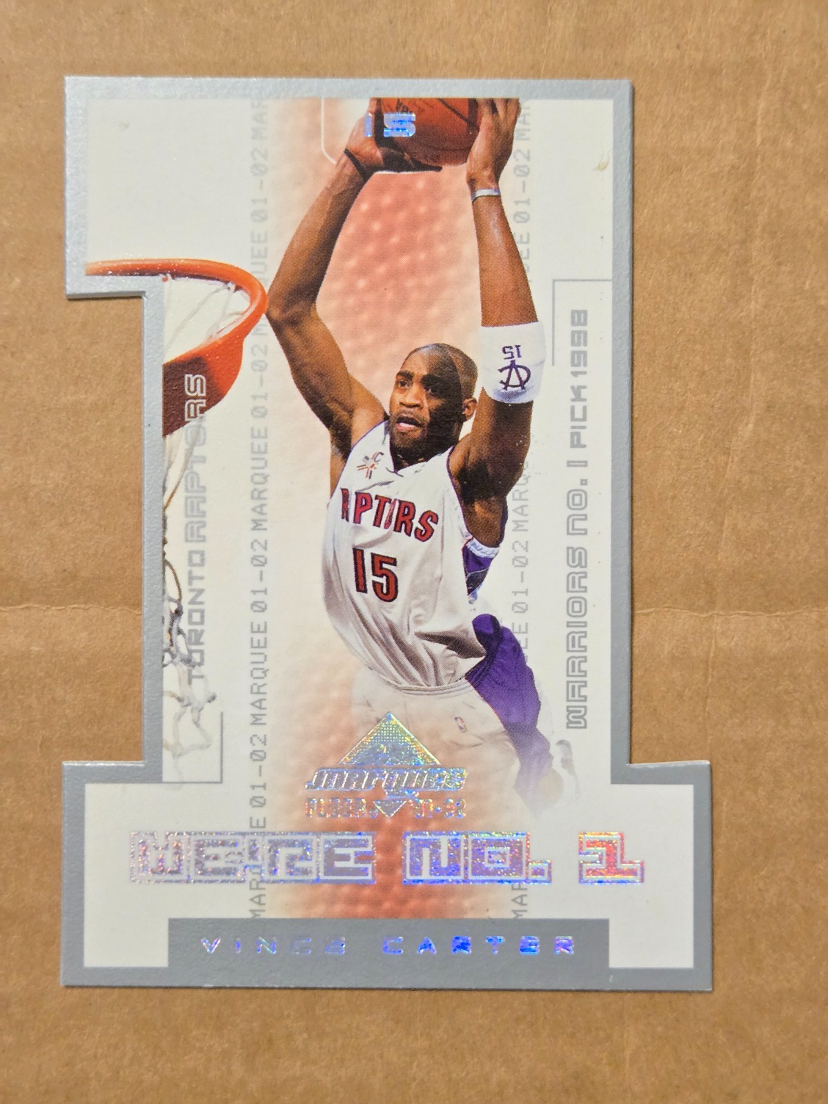 2001-02 FLEER MARQUEE VINCE CARTER DIE CUT INSERT WERE NO. 1 RARE SSP CASE HIT