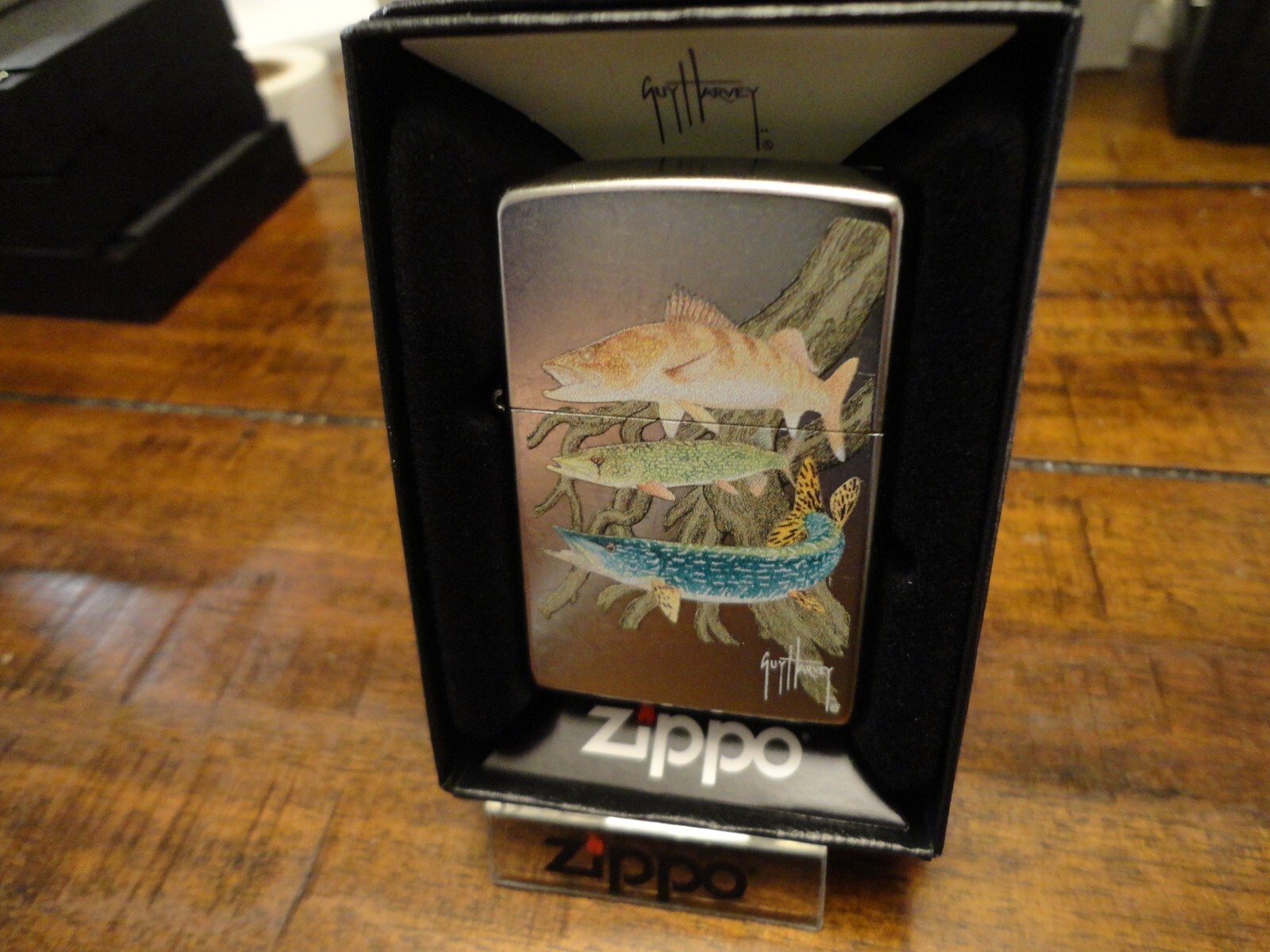 GUY HARVEY FISH ZIPPO LIGHTER MINT IN BOX
