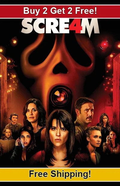 Scream 4 2011-01 11x17 Movie TV Show Poster Buy 2 Get 2 Free Scream 4 2011-01 11x17 Movie TV Show Poster Buy 2 Get 2 Free