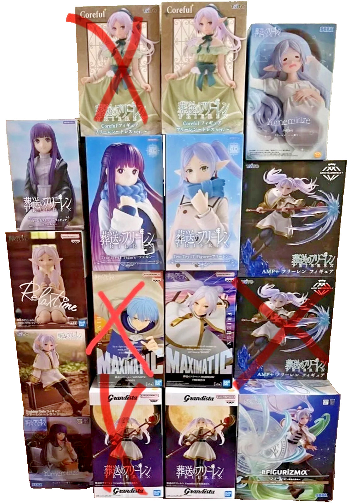 Frieren Beyond Journey's End Figure Set 12 AMP+ Grandista Fern Anime Bulk Lot