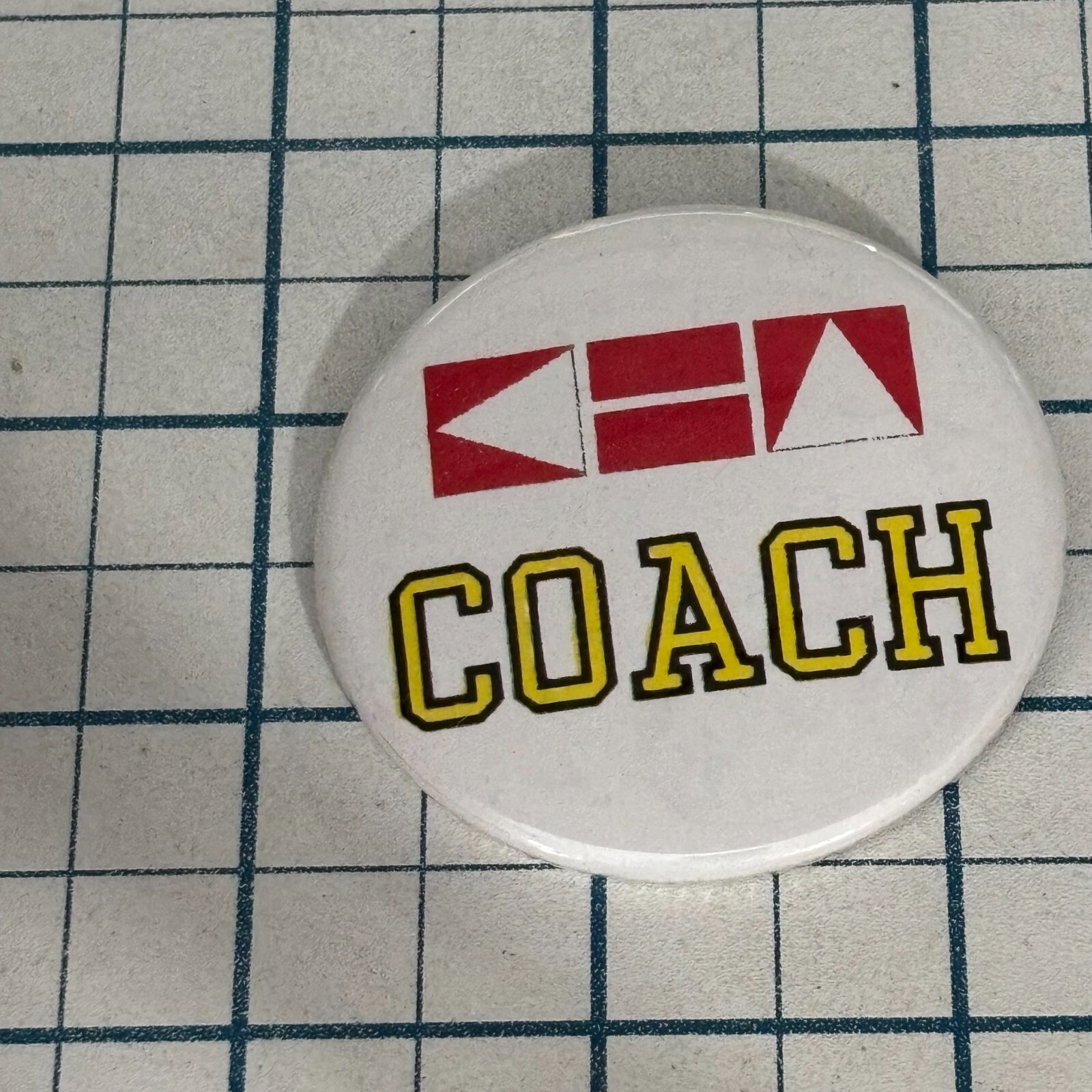 Coach Saling Sailboat Captain Vintage Pinback Button