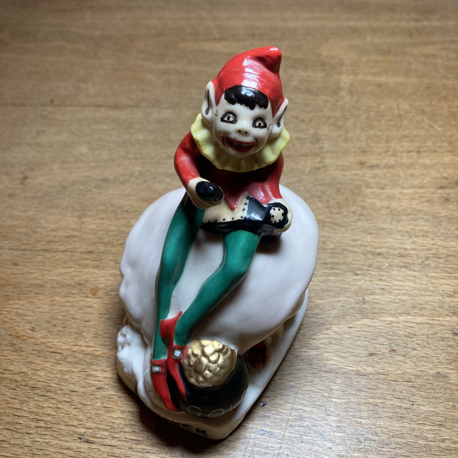 Belleek Irish Vintage RARE Leprechaun Painted 5” Elf Pixie Belleek Irish Vintage RARE Leprechaun Painted 5” Elf Pixie