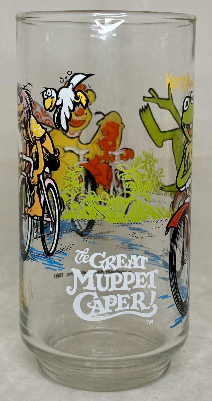 Vintage 1981 McDonald’s Jim Henson The Great Muppet Caper Glass Kermit Bicycles