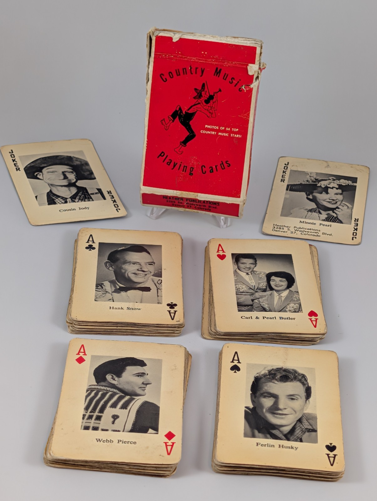 Vintage 1960s Country Music Playing Cards Complete 54 Deck Heather Publications
