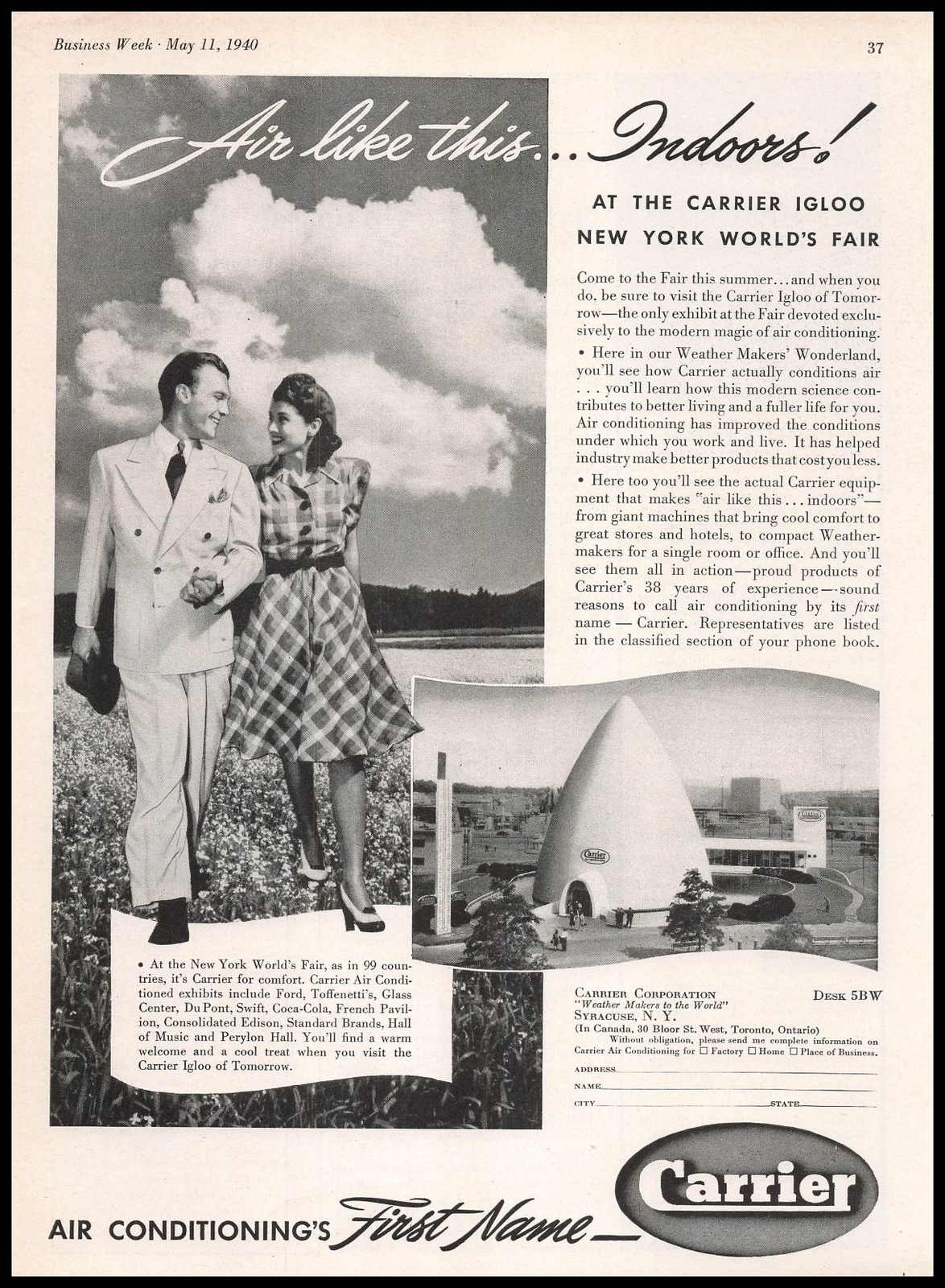 1940 New York World's Fair Photo Carrier Syracuse 1940 New York World's Fair Photo Carrier Syracuse