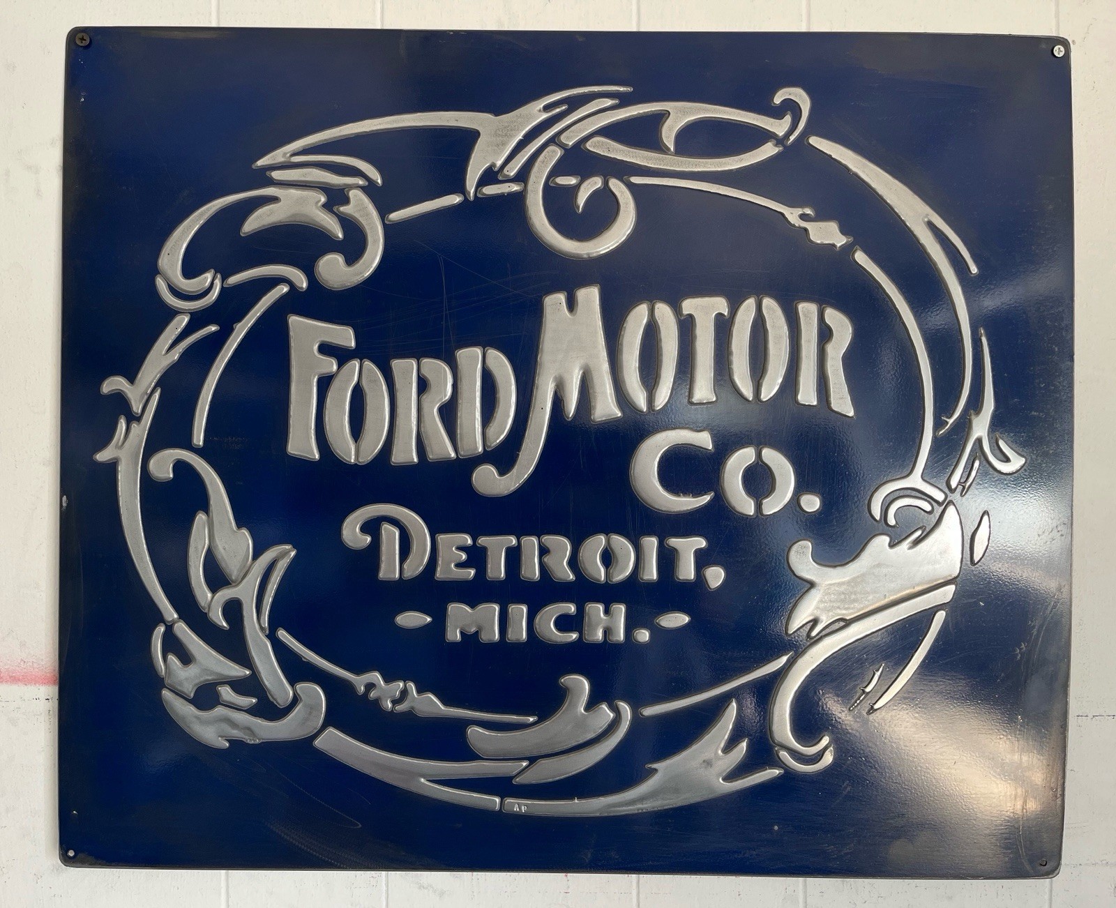 Ford Metal Sign – Hand Cast Aluminum Relief Wall Art 20x24 Vintage
