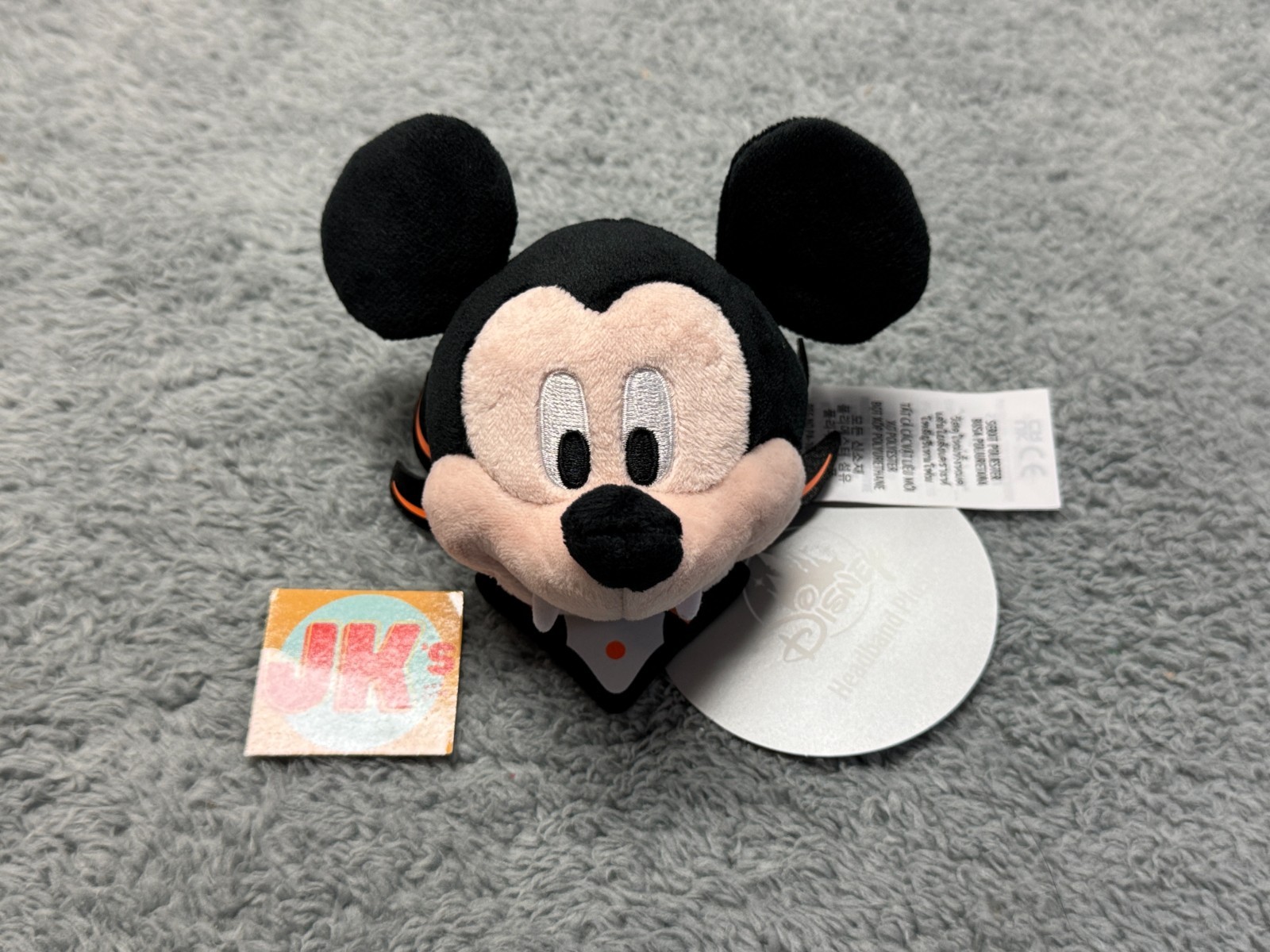 NEW Disney Headband Plush Mickey Mouse Vampire Halloween Create Your Own Ears
