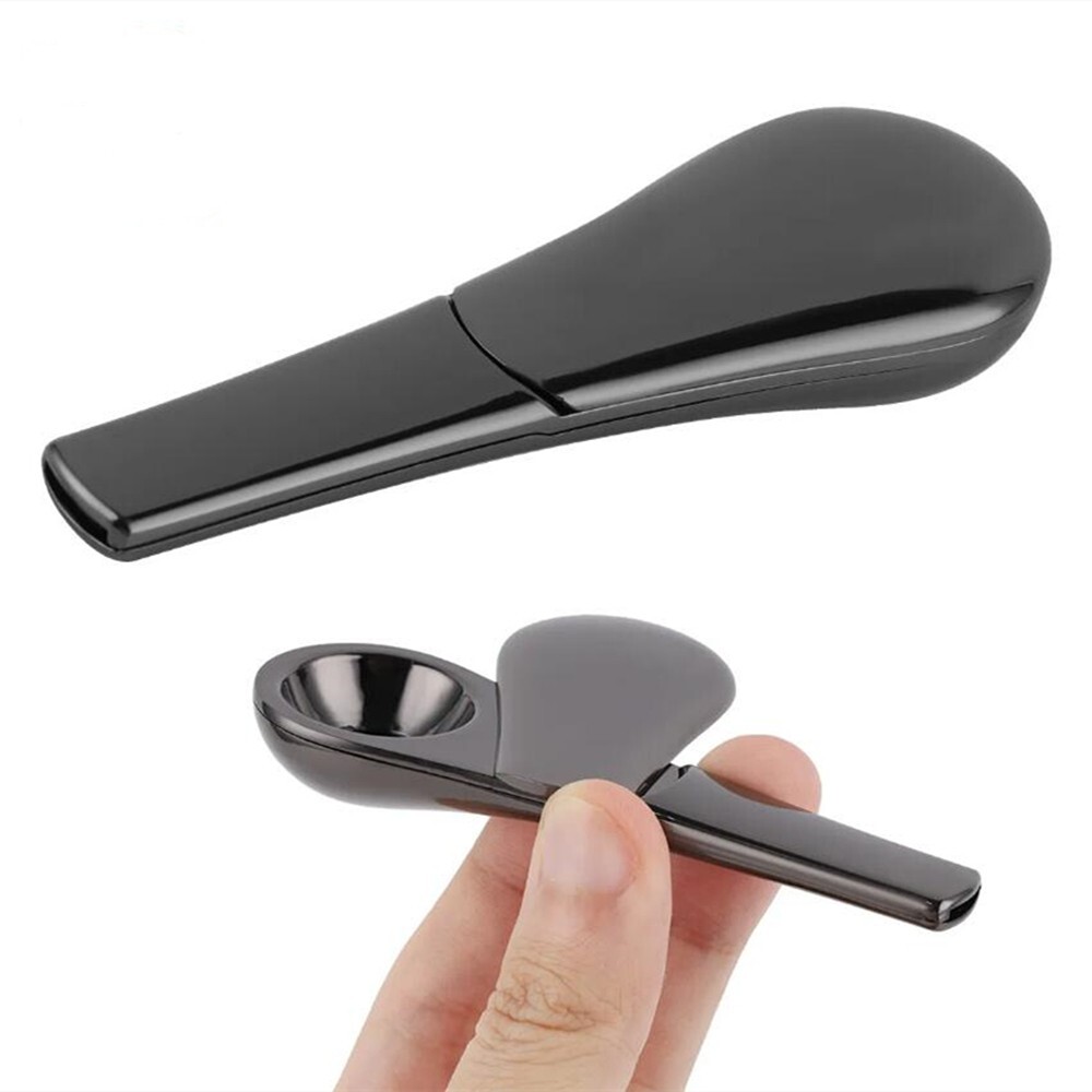 Portable Smoking Pipe Magnetic Metal Spoon Design Gift Box for Father Men Gift