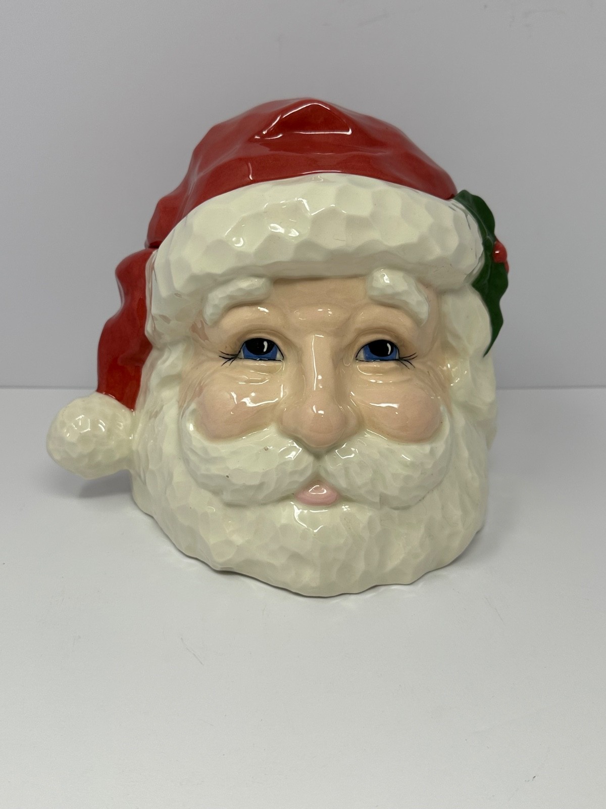 Vintage Christmas Santa Claus Cookie Jar Holiday A4