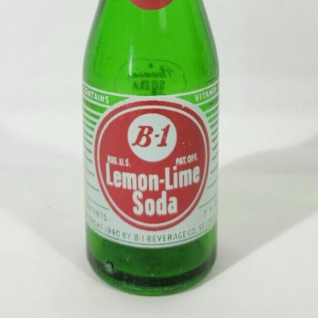 Vintage B-1 Lemon Lime Soda Bottle Dallas Texas