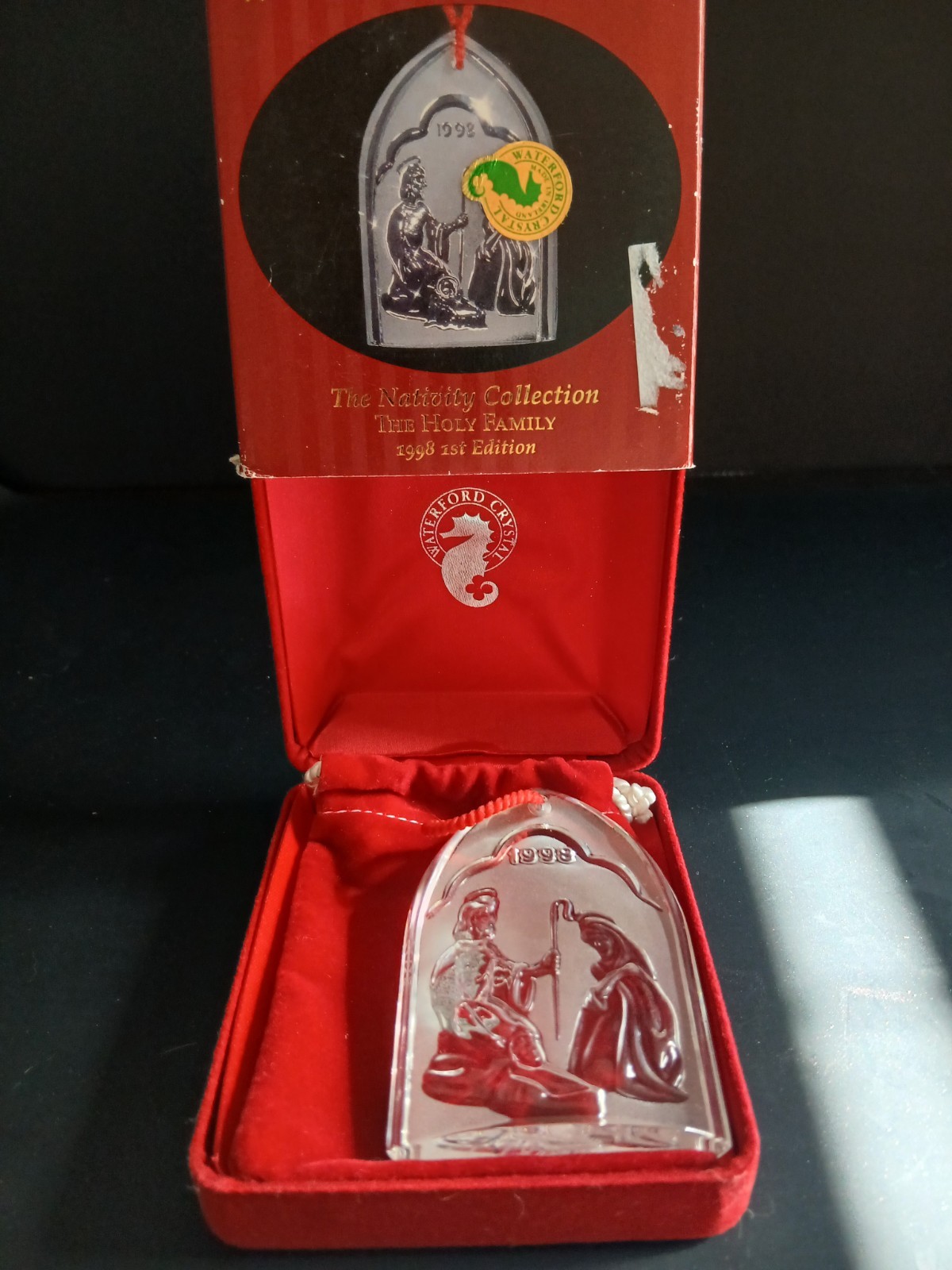Waterford Crystal 1998 Nativity Holy Family SIGNED M Sammon 1st Ed Box Sleeve Waterford Crystal 1998 Nativity Holy Family SIGNED M Sammon 1st Ed Box Sleeve