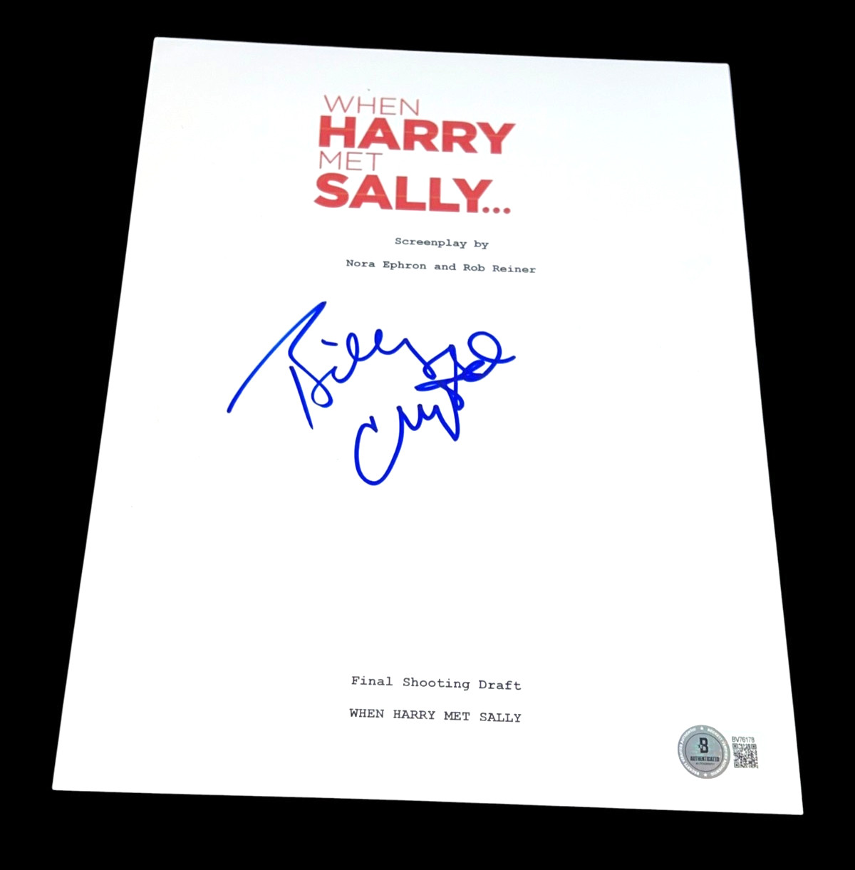 BILLY CRYSTAL SIGNED AUTOGRAPH MOVIE SCRIPT WHEN HARRY MET SALLY BECKETT COA D