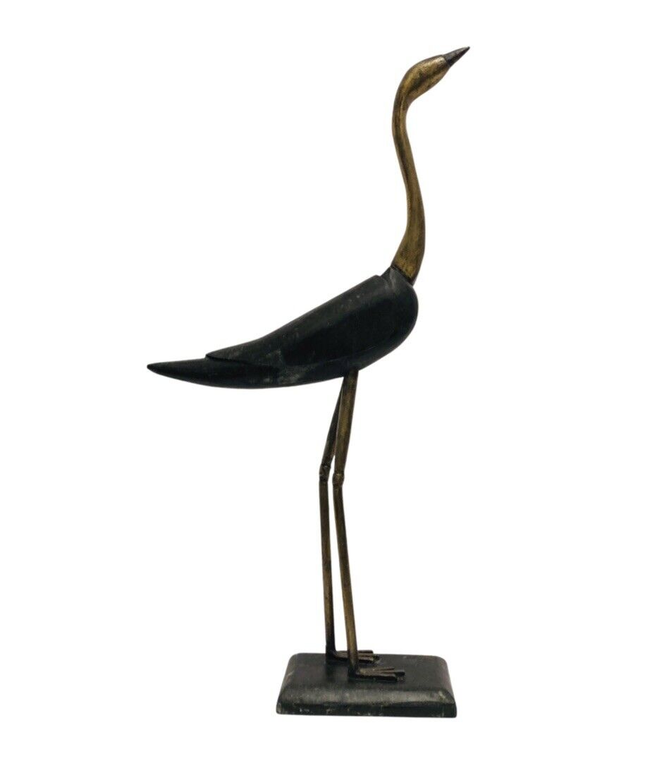 Vintage 22.75” Tall Heron Egret Crane Bird Statue Philippines Hand Made