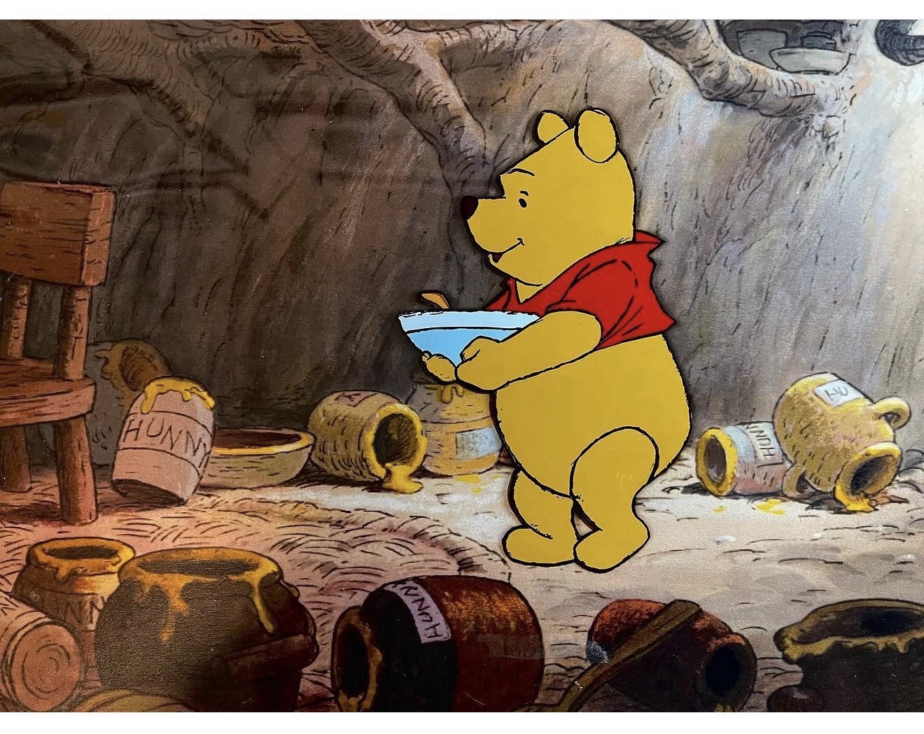 Winnie the Pooh Cel With Printed Background Winnie the Pooh Cel With Printed Background