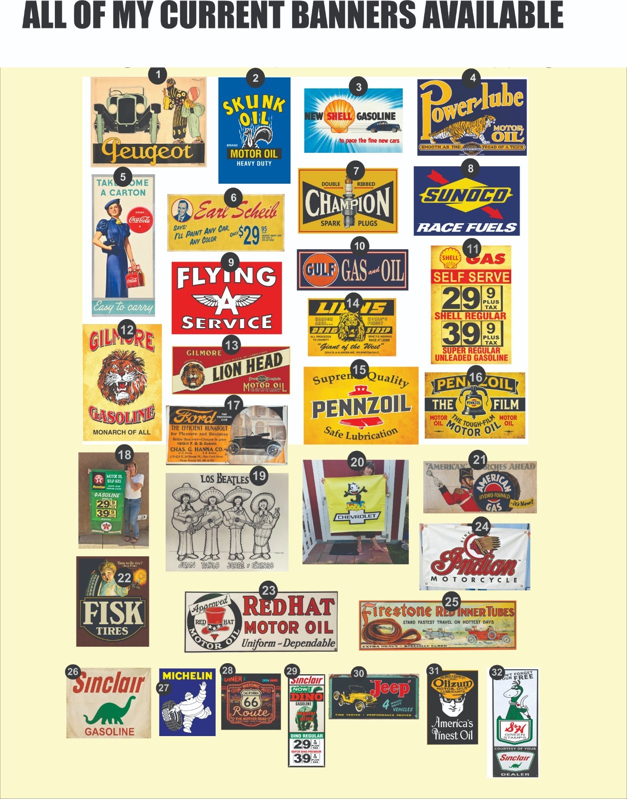 Choose any 3 Banners from My Collection. Total  $99 w/ 