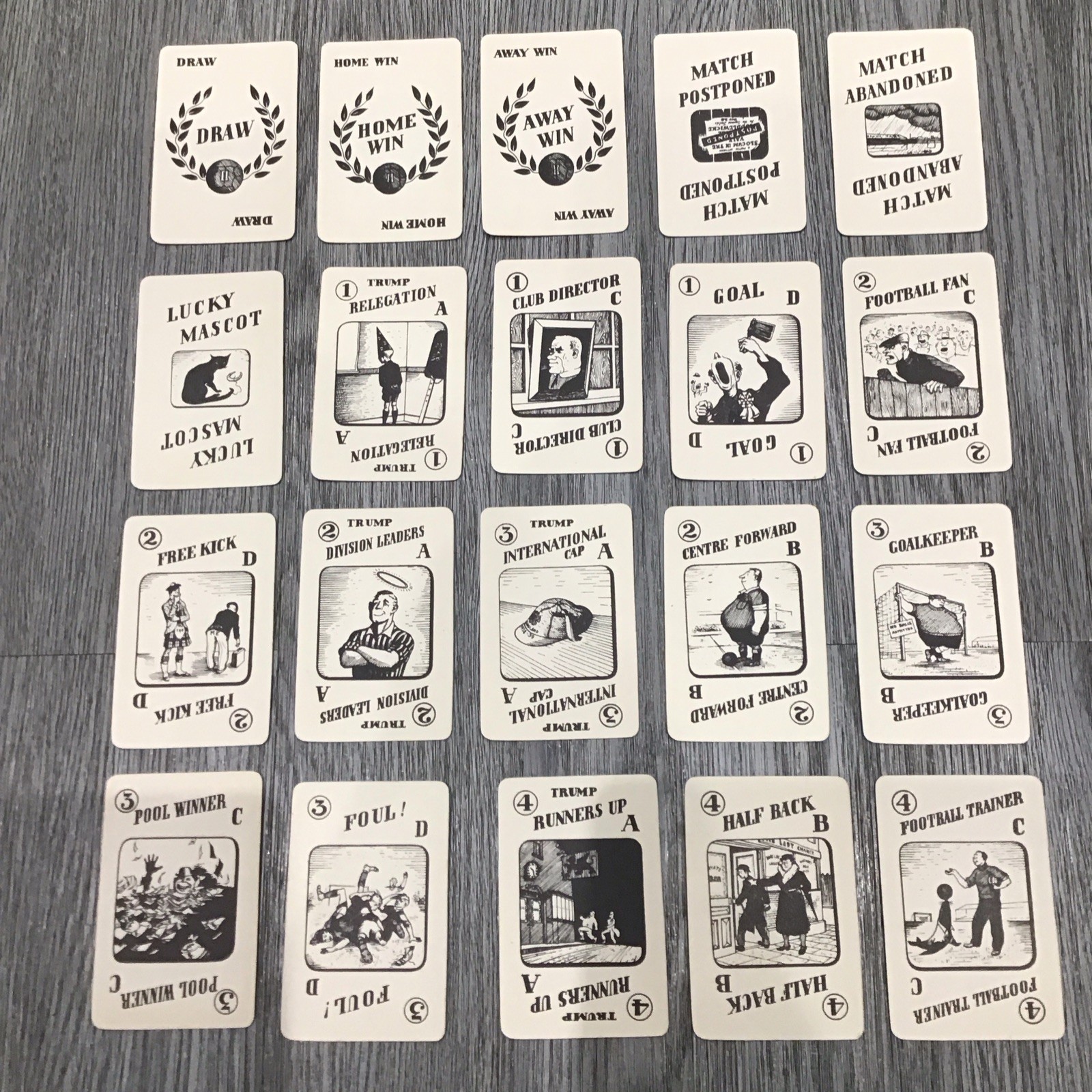 RARE Very good condition 1930s RED BACK Poolette game card Various 49 cards 